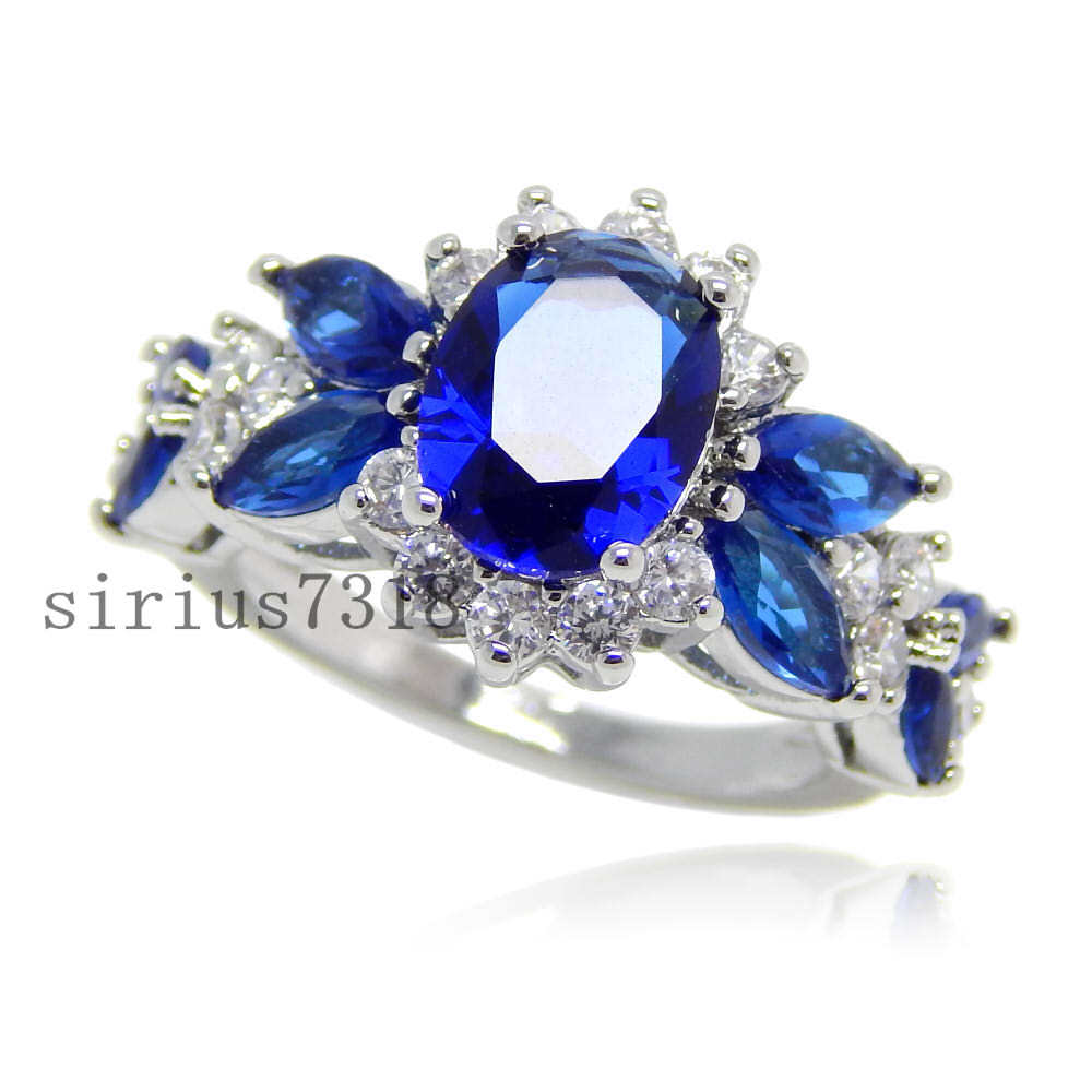  remainder 1 point * prompt decision * free shipping 11 number top class. excellent article ring .. gorgeous carefuly selected elegant CZ sapphire diamond ring limitation zirconia lady's 