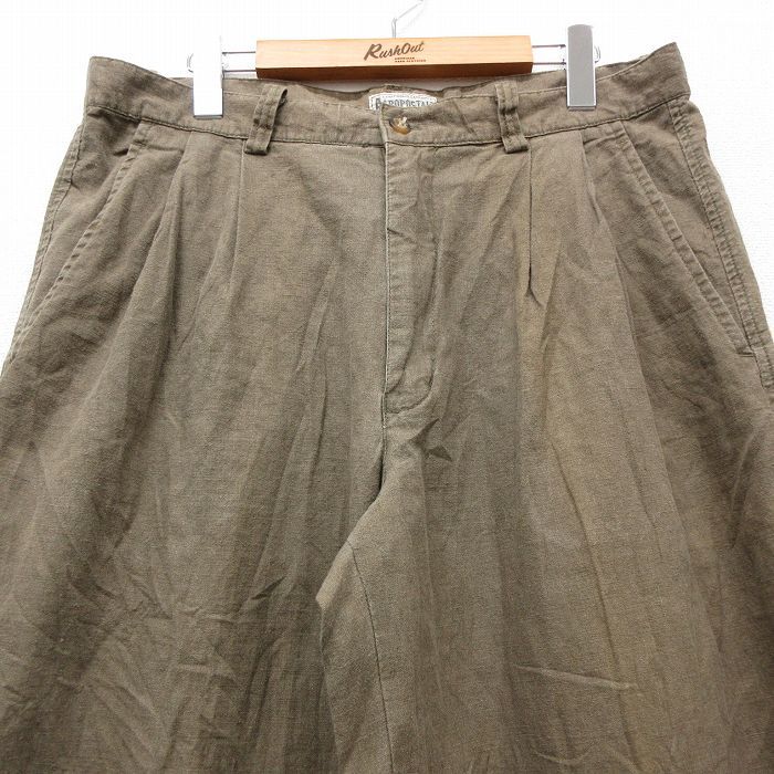 W34/ б/у одежда Aeropostale брюки мужской 00slinen светло-коричневый тон Brown 24jan08 б/у низ длинный 