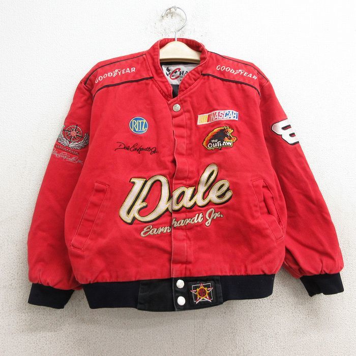 古着 ジェフハミルトン JH DESIGN 長袖 レーシング ジャケット キッズ ボーイズ 子供服 00s NASCAR デイルアンハートジュニア コットン ス_画像1