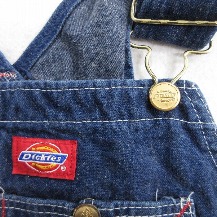 W35/古着 ディッキーズ Dickies オーバーオール メンズ 90s コットン 紺 ネイビー デニム 23jun02 中古 ボトムス_画像4