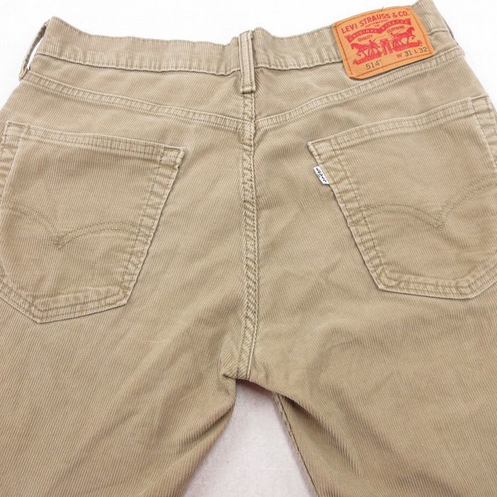 W32/古着 リーバイス Levis 514 コーデュロイ パンツ メンズ ベージュ系 カーキ 24jan25 中古 ボトムス ロング_画像6