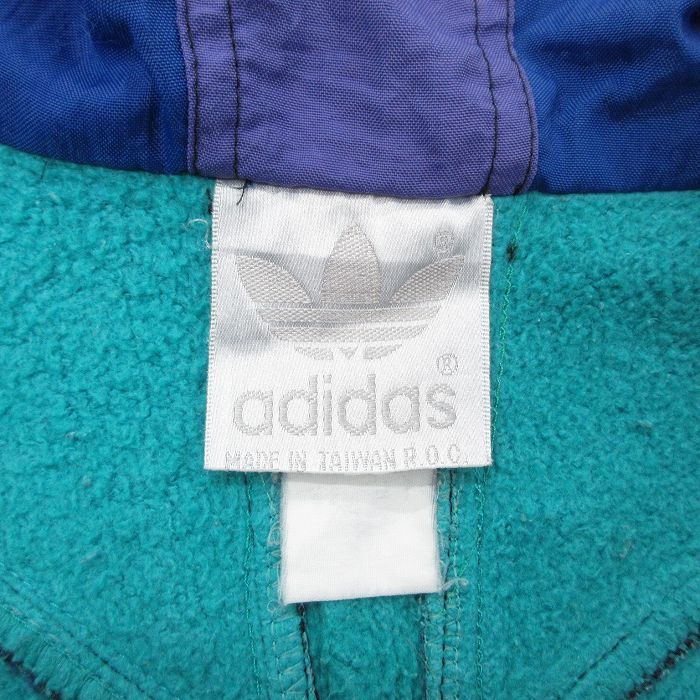 XL/古着 アディダス adidas 長袖 ハーフジップ ジャケット パーカー メンズ 90s SPORT マルチカラー スウェット地 大きいサイズ 青緑他 spe_画像6