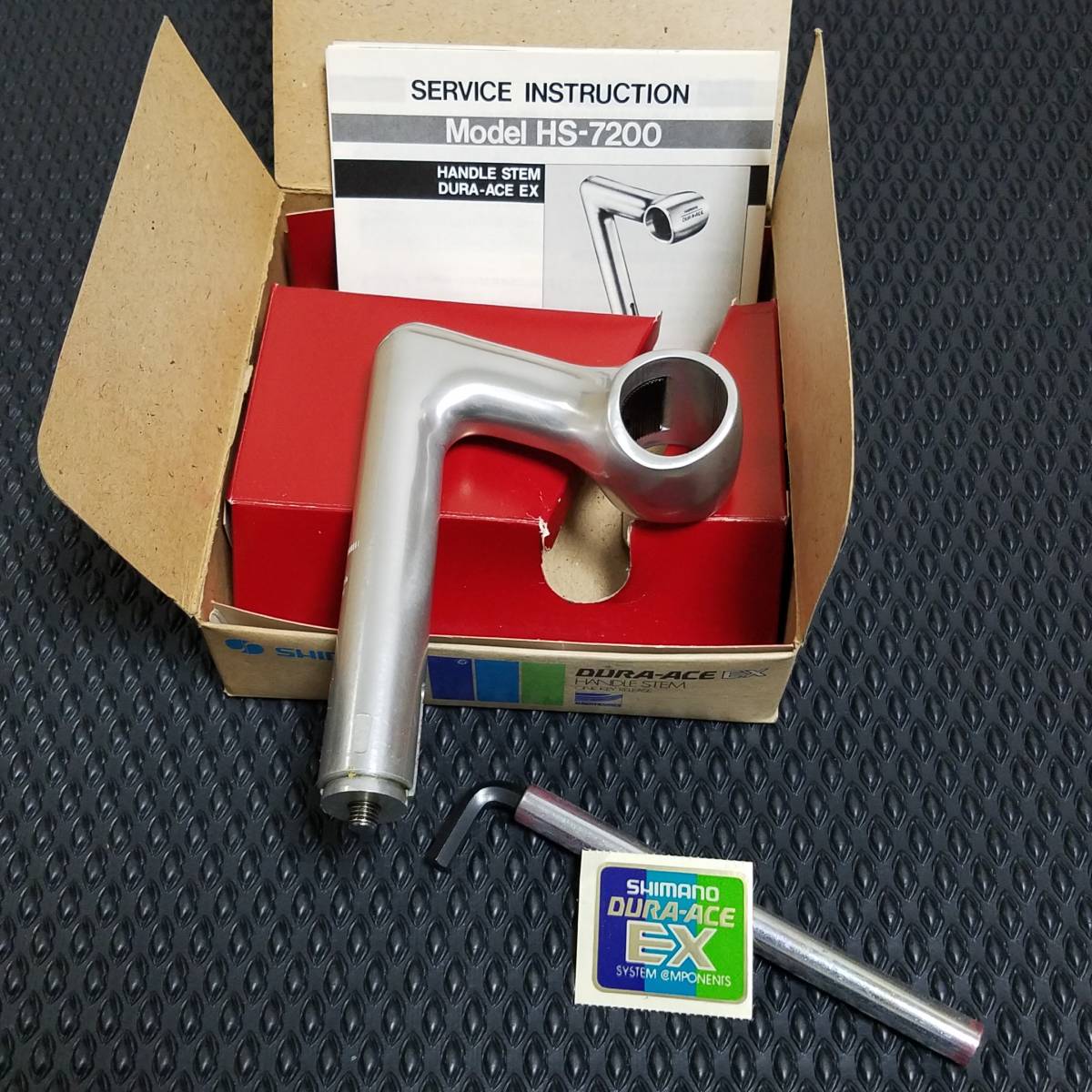 New Old Stock (NOS) SHIMANO DURA-ACE EX HANDLE STEM 「 デュラエース EX ステム 80㎜/22.2㎜」箱入り未使用品 コレクション クロモリ_画像1