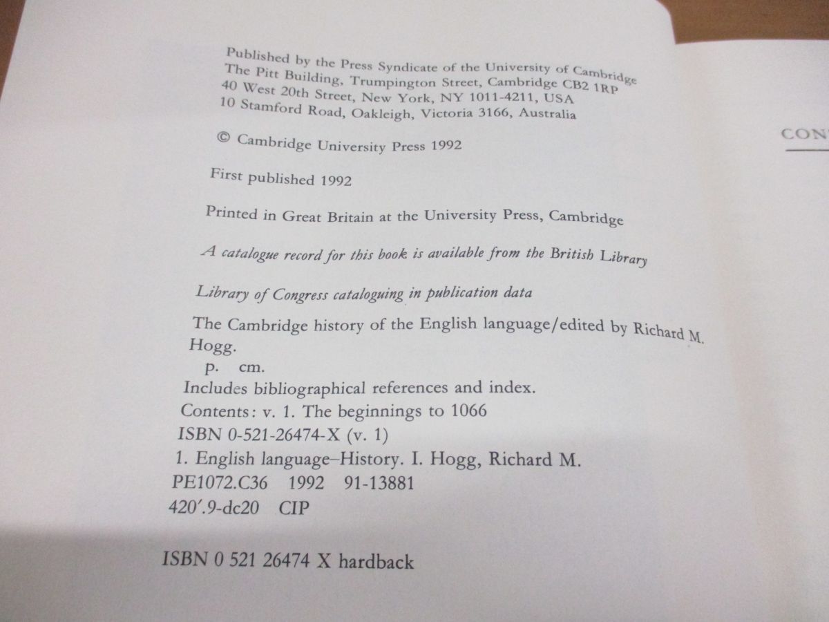 ▲01)The Cambridge History of the English Language 2冊セット/Richard M. Hogg/Cambridge University Press/洋書/ケンブリッジ英語史_画像4