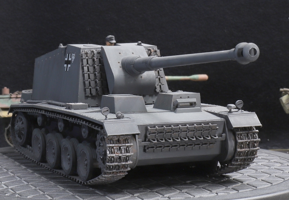 1/35 ドイツ軍 シュタール・エミール VK3001(H) 12.8cm 自走砲（フィギュア付き） 制作完成品_画像7