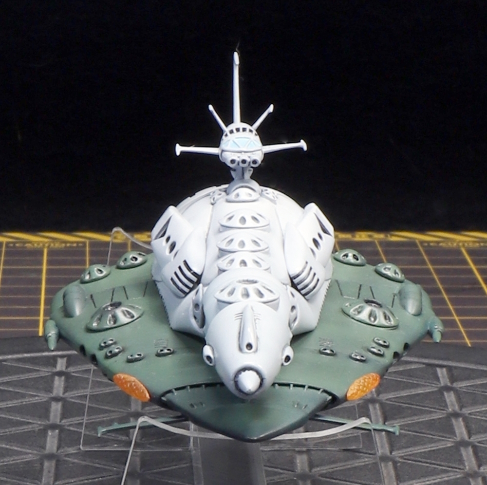 宇宙戦艦ヤマト2202 K2M ガトランティス ククルカン級駆逐艦 レジンキャストキット制作完成品（作品サイズ全長140ｍｍ全幅60ｍｍ）
