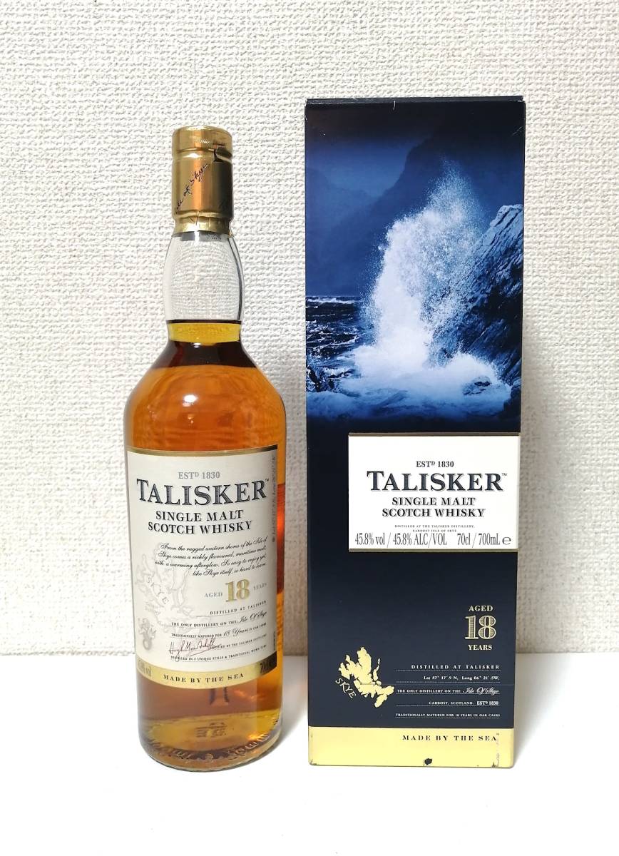 TALISKER タリスカー 18年 旧ボトル 700ml 45.8度 未開封 箱付き_画像1