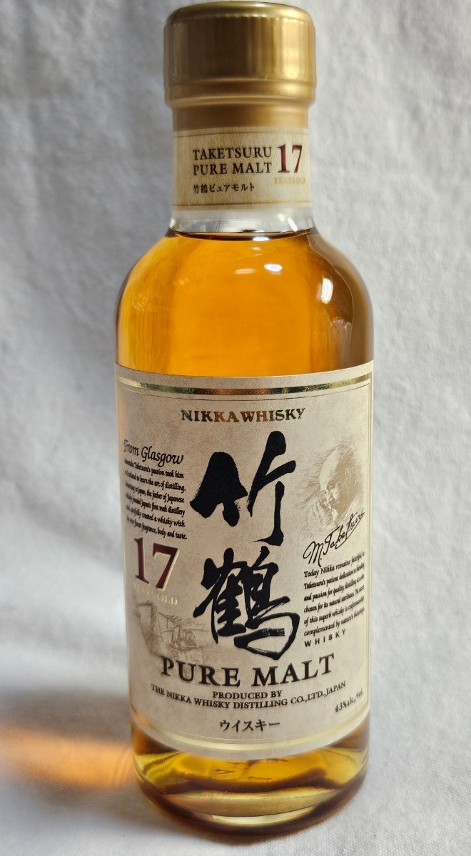 竹鶴17年（180ml）ニッカウヰスキー（絶版ヴィンテージ品） ※未開栓　竹鶴 NIKKA ウイスキー ピュアモルト_画像1