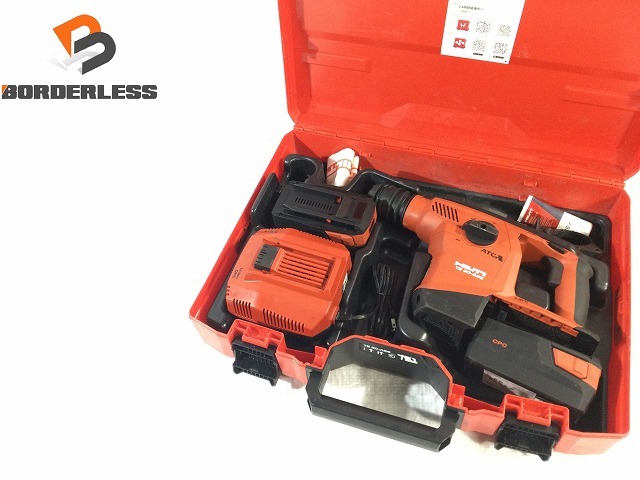 ☆中古品☆HILTI ヒルティ 36V 充電式ロータリーハンマードリル TE30-A36 バッテリー2個(36V 5.2Ah) 充電器 ケース付き ハンマドリル 84804_画像1