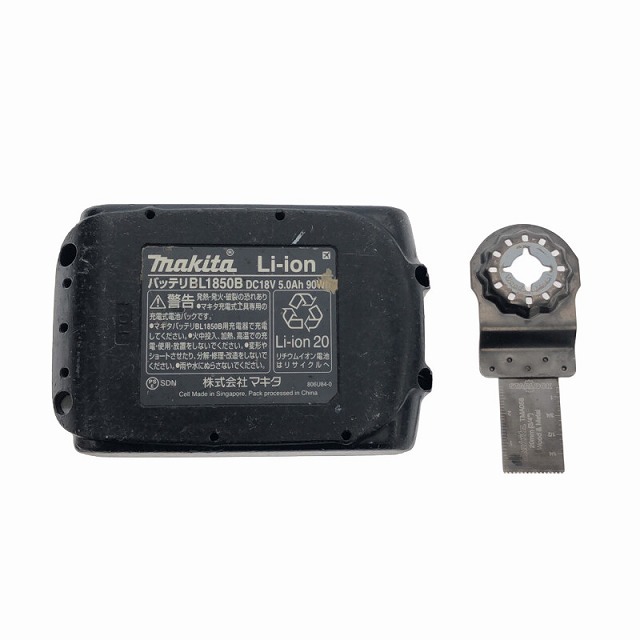 ☆中古品☆makita マキタ 18V 充電式マルチツール TM51D 5.0Ahバッテリー1個(BL1850B)付 コードレス カットソー マルチパワーツール 82982_画像10