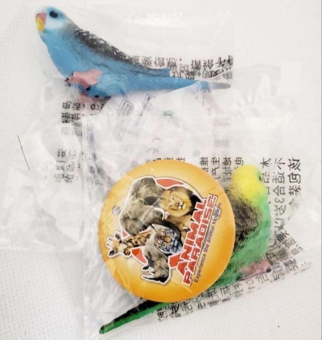 鳥の置物　セキセイインコ　ミニチュア 　ペア２色セット　鳥の雑貨　HANAKO_画像6