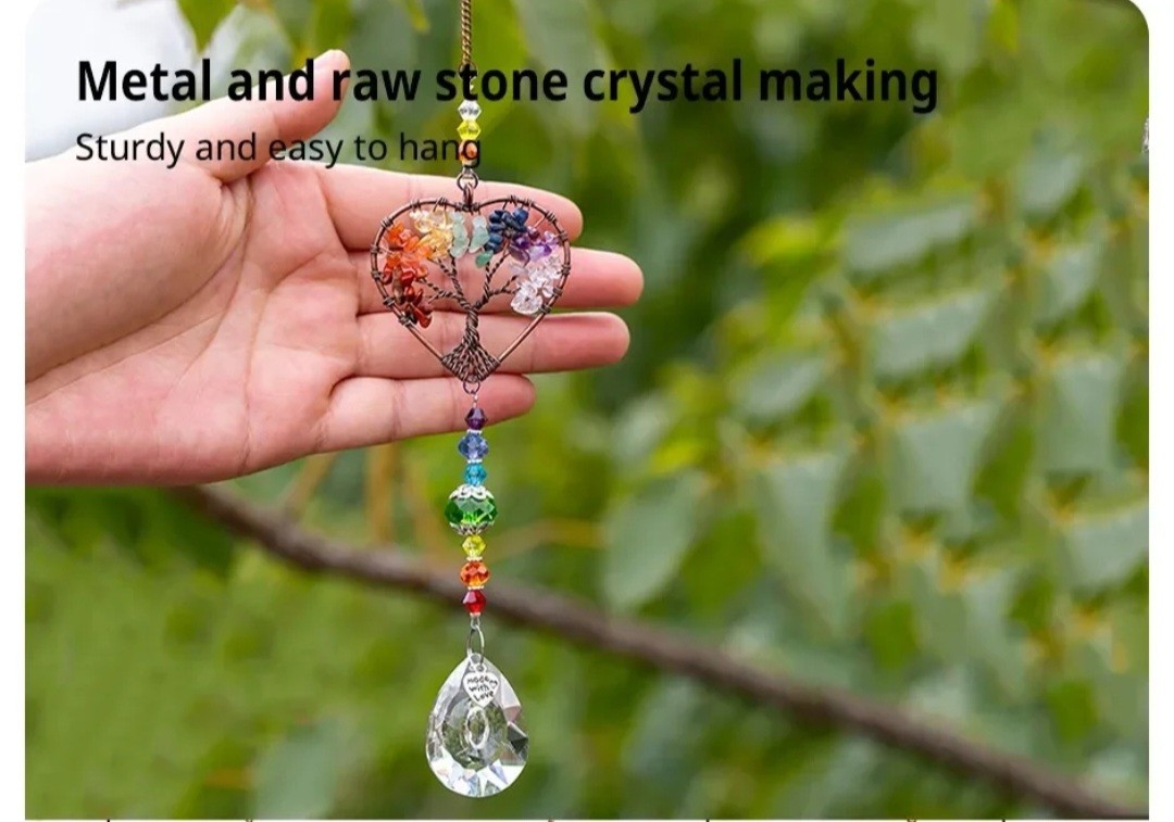  crystal "ловец солнца" mobile Heart. дерево смешанные товары HANAKO