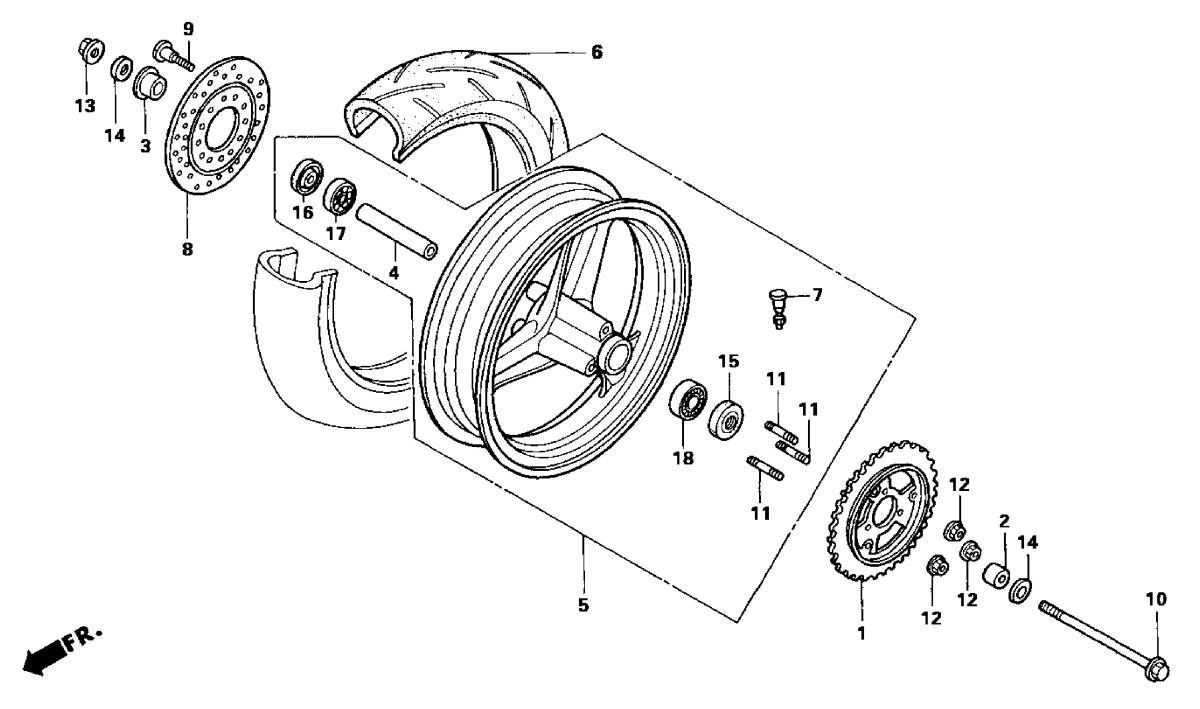 ★未使用 NSF100 NSR50 NSRmini ホンダ純正 リアアクスルシャフト (90121-KE2-980)_画像5