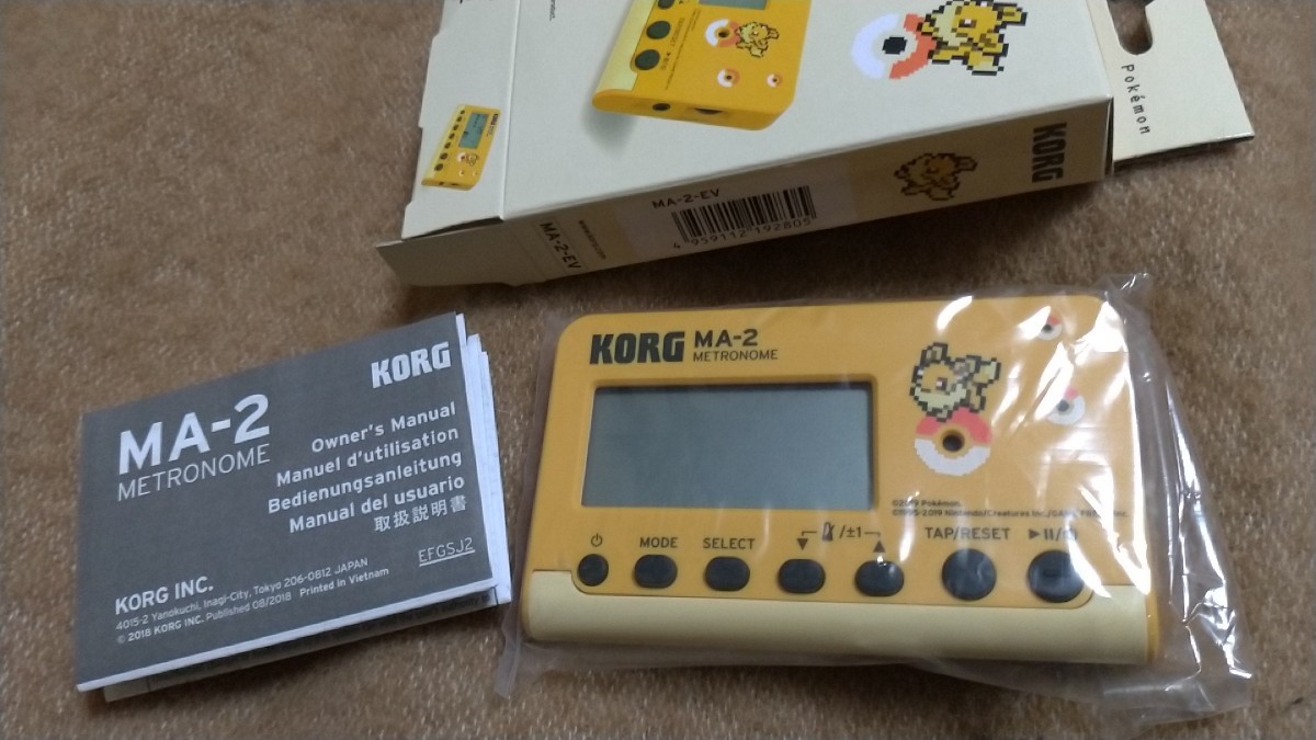 【未使用】KORG デジタルメトロノーム MA-2-EV ポケモン イーブイ 電池なし_画像3