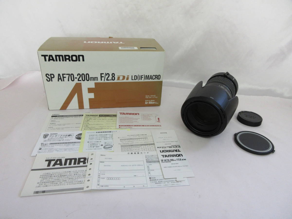 (3-6)【良品・箱付】TAMURON SP AF 70-200mm F2.8 Di LD(IF) MACRO ニコンマウント 011409_画像1