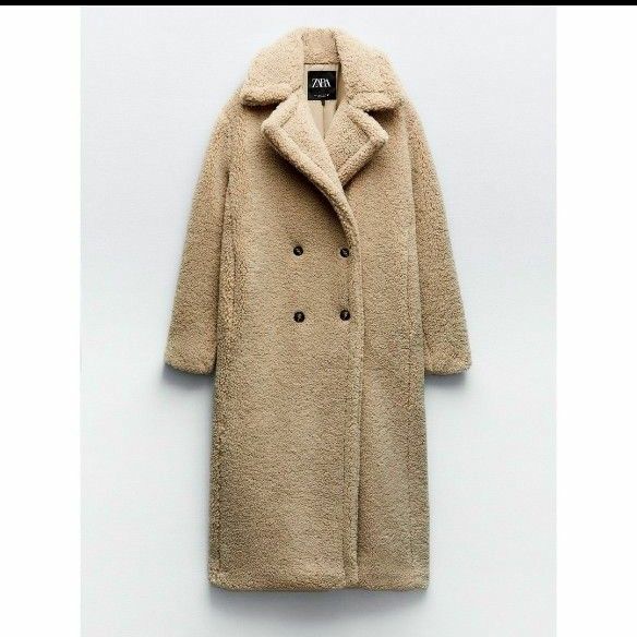 完売品【新品】ZARA エクストラロングフェイクボアコートXS 完売品【新品】ZARA エクストラロングフェイクボアコートXS