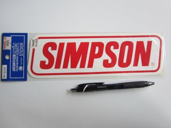 【大きめ】SIMPSON シンプソン アメリカ製 純正 ステッカー/デカール 自動車 バイク オートバイ レーシング F1 スポンサー ② S91_画像5