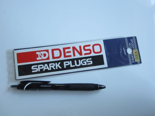 ND DENSO SPARK PLUGS 日本電装 デンソー スパークプラグ ステッカー /当時物 デカール 自動車 バイク オートバイ レーシング S94_画像5