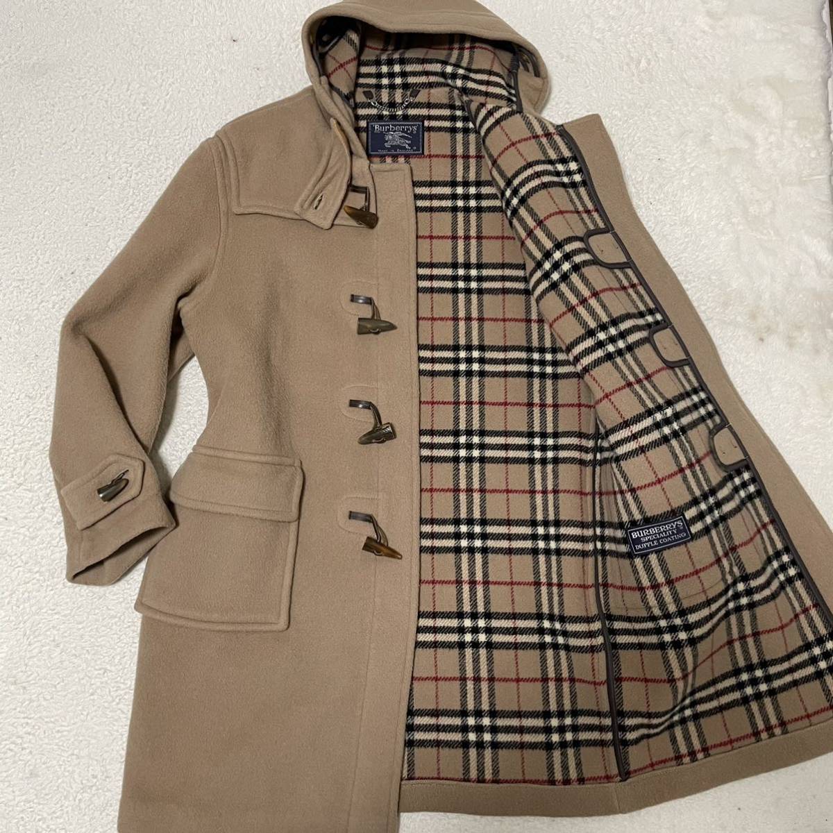 【漂う英国調】バーバリー Burberry ノバチェック スペシャリティー ダッフルコート ロングコート ベージュ サイズL相当 メンズ_画像1