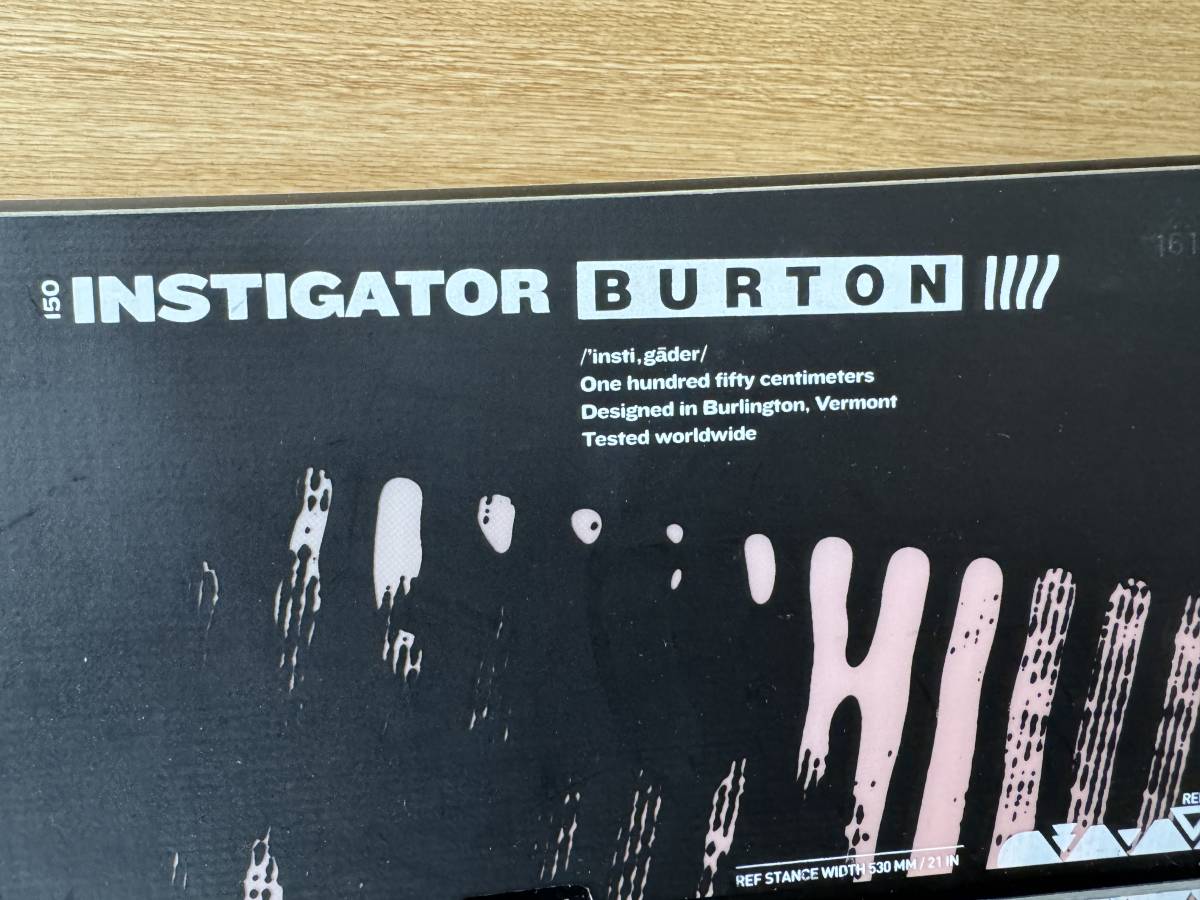【中古/ボード】BURTON INSTIGATOR FLAT TOP タイプ：キャンバー 150cm　_画像6