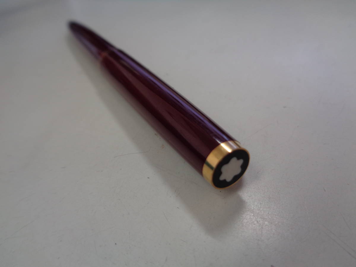 ボールペン MONTBLANC モンブラン ノック式 あずき色 中古品 管理YP_画像4