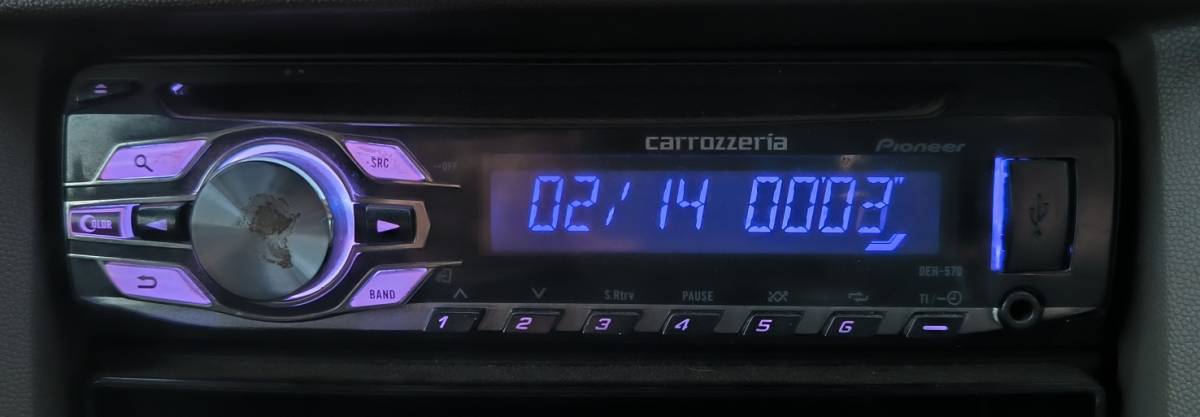 [即決] carrozzeria カロッツェリア DEH-570 1DIN フロントUSB入力 iPhone/mp3_画像6