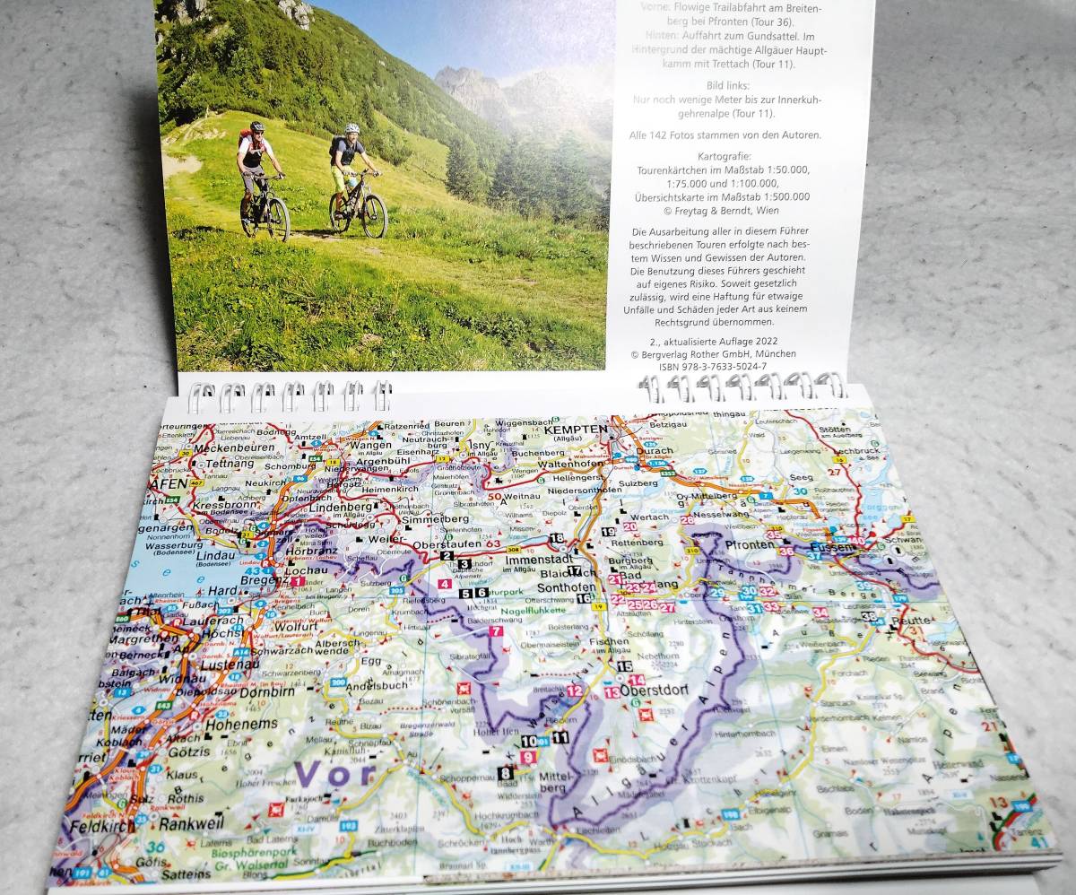 ＜洋書＞ドイツ・アルゴイ・アルプス：リンダウとフュッセン間の40のマウンテンバイクツアー『Allgaeuer Alpen: 40 Mountainbike-Touren』_画像3