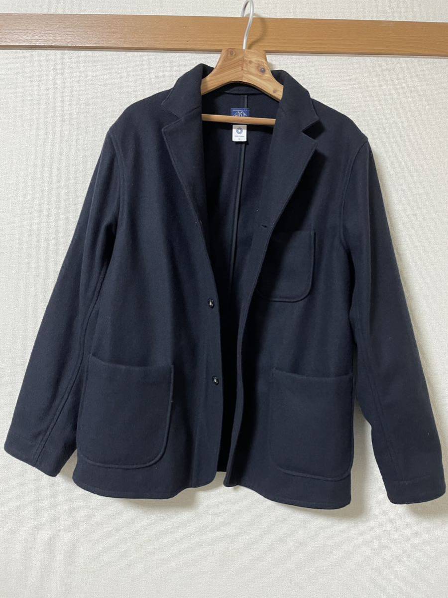 postoveralls ポストオーバーオールズ OK Rider 2 wool melton navy sizeM 日本製_画像2