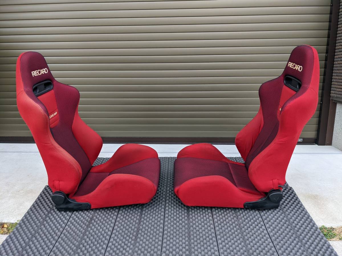 【1円～】希少限定500脚！RECARO SP-JS Verfo 破れなし正規品2脚セット！車検対応でS2000や軽自動車にも！レカロ セミバケ検AM19/SP-J/SR-3_サイド側