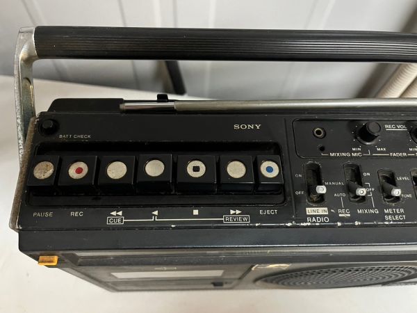 1A61 ジャンク SONY ソニー CF-1980 MIC MIXING SYSTEM FM/AM ラジオカセットレコーダー_画像5