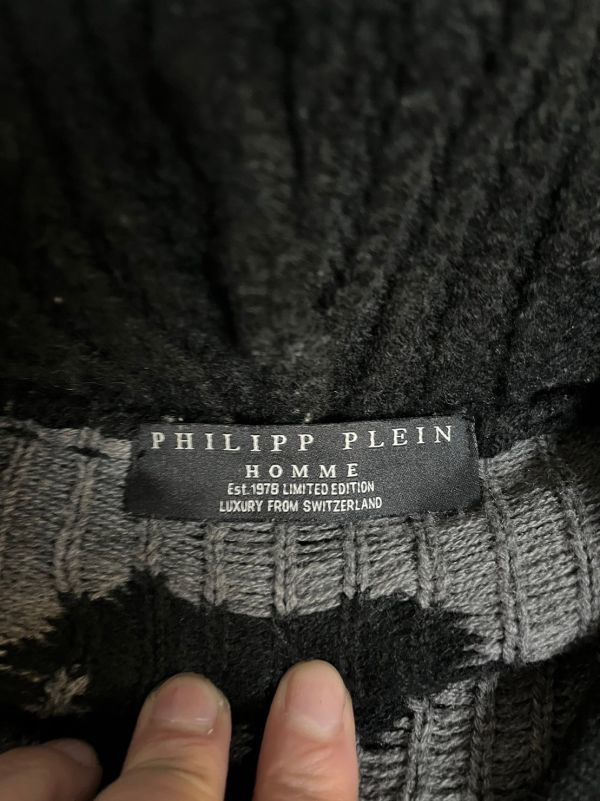 12B95 PHILIPP PLEIN HOMME XL セーター 着丈約68cm フィリッププレイン_画像5
