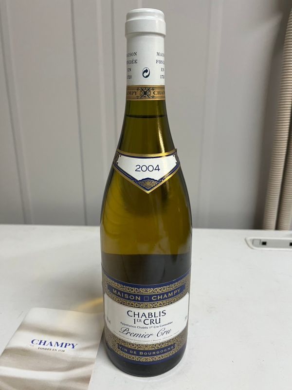 12C26 古酒 果実酒 白ワイン シャンブリ プルミエクリュ 2004 CHABLIS MAISON CHAMPY 750ml_画像2