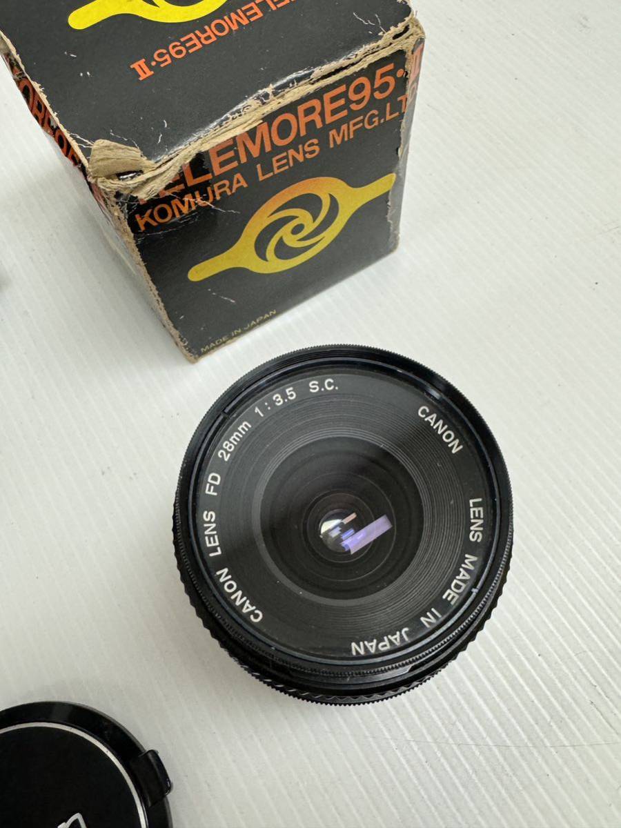 Canon F-1 フィルム一眼レフカメラ　レンズ2個付き　FD 55mm 1:1.2 28mm 1:3.5_画像4