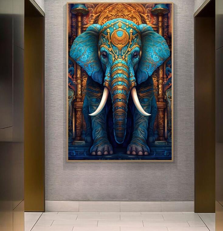 吉象如意入戸玄関装飾画_画像3