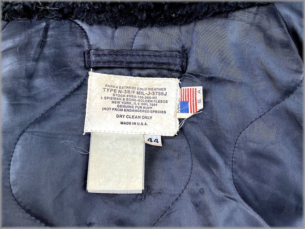 ★SPIEWAK　...　USA пр-во  　N-3B　... light   пиджак 　44　 черный ★...  военный    американская армия    винтаж  ma-1 n-2b  Америка   бу одежда  90s