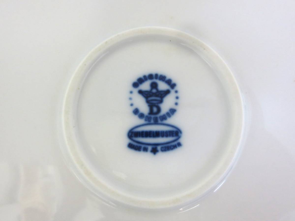 【1-38】BOHEMIA ボヘミア ブルーオニオン 角皿 食器 盛り皿 飾り皿_画像6