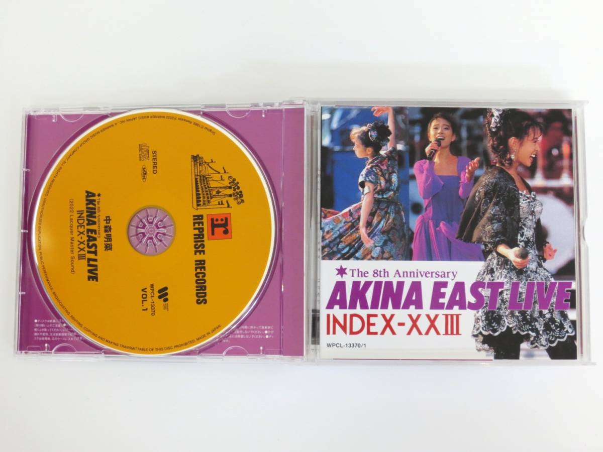 【1-94】 中森明菜 AKINA EAST LIVE INDEX-XXⅢ イースト・ライヴ インデックス 23 CD 2枚組 全24曲_画像2