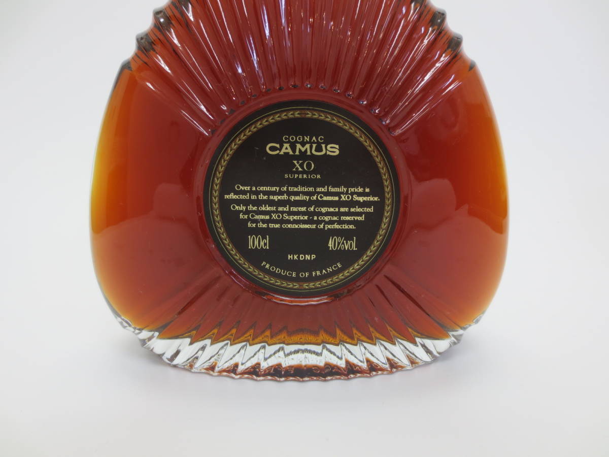 【1-156】CAMUS XO SUPERIOR COGNAC カミュ スペリオール コニャック 100cl 1000ml 1L 40% 箱付 未開栓 洋酒 古酒_画像9