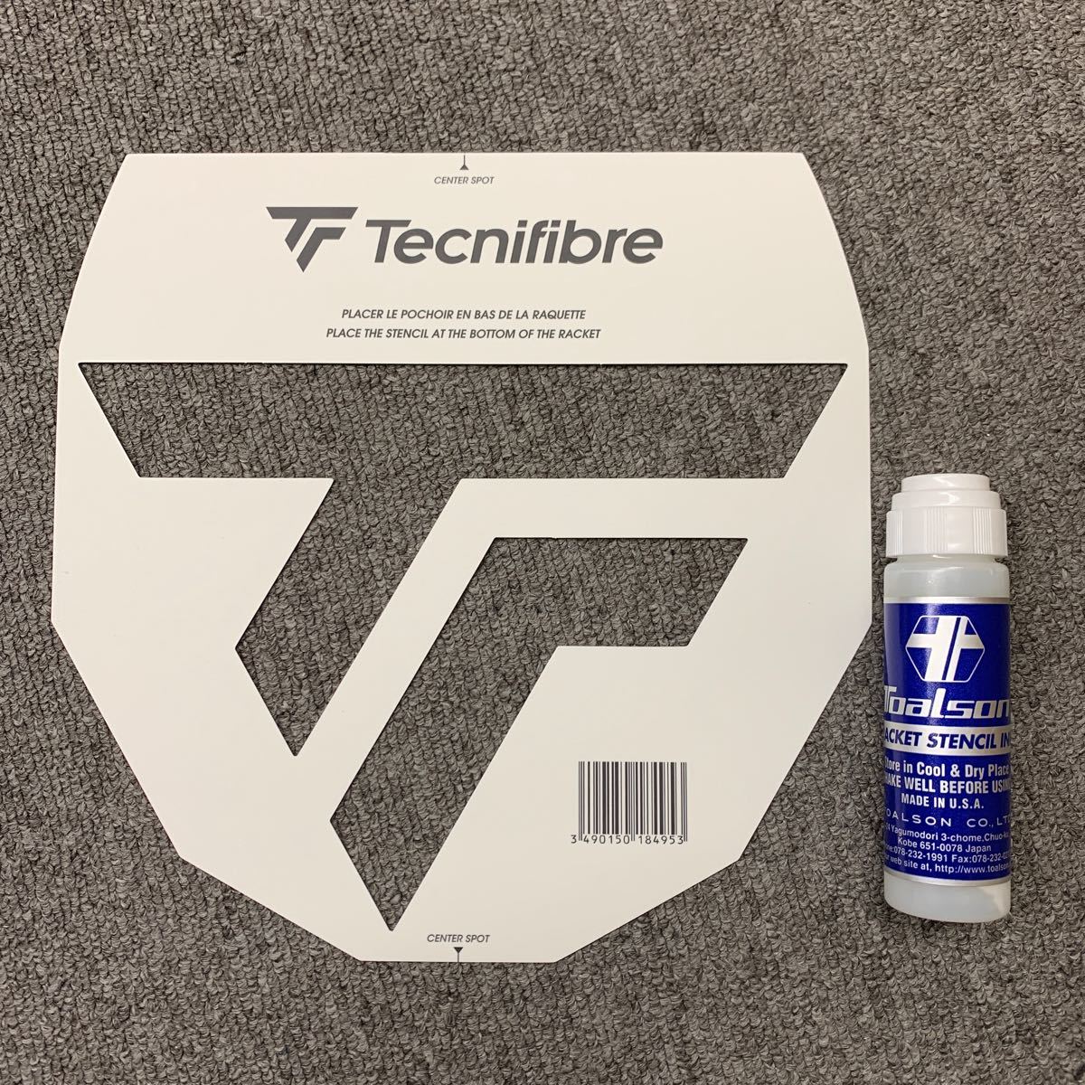  technni fibre stencil Mark .toaruson stencil ink ( white ). set goods ②