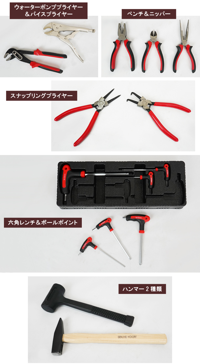 工具セット 65pcs キャビネットにジャストサイズ 引き出し用 工具箱 ツールセット DIY 整備工具 KIKAIYA_画像4