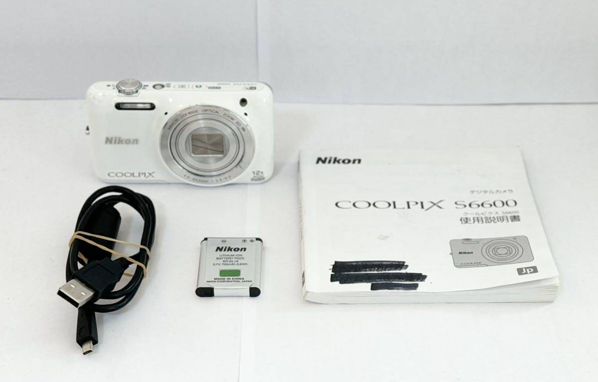 Nikon クールピクス S6600WH ナチュラルホワイト_画像1