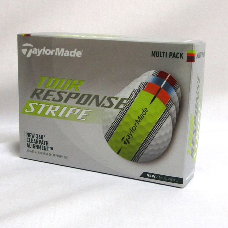 Taylor Made ツアーレスポンス マルチカラー ストライプ 1箱 12球 2023年 テーラーメイド Tour Response Stripe 4色セット_画像1