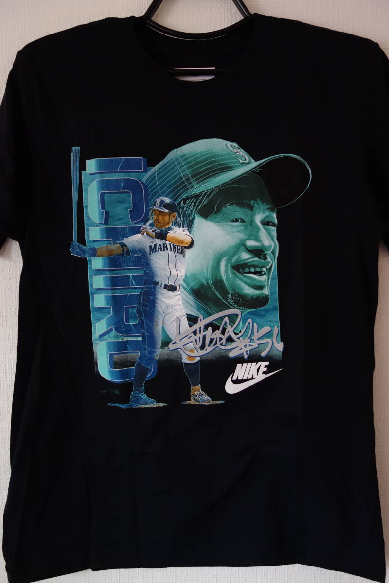 MLB　シアトル・マリナーズ　#51　イチロー選手　ナイキ　Tシャツ　プリントサイン入り　新品未使用タグ付き