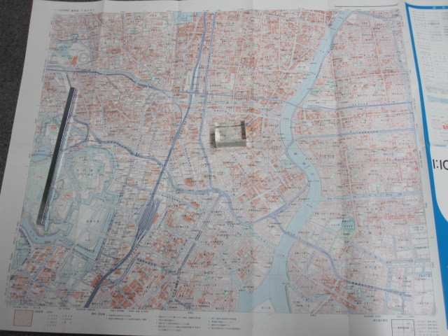 ◯ 1:10000地形図 日本橋 東京 国土地理院 5色刷_画像2