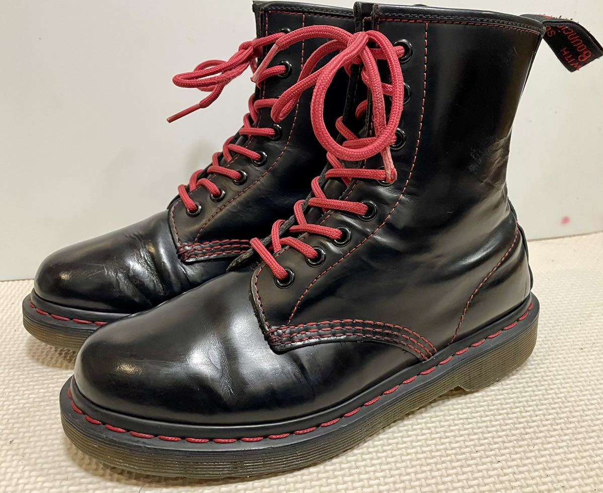 Dr Martens ドクターマーチン 8ホールレザー ブーツ UK4黒_画像1