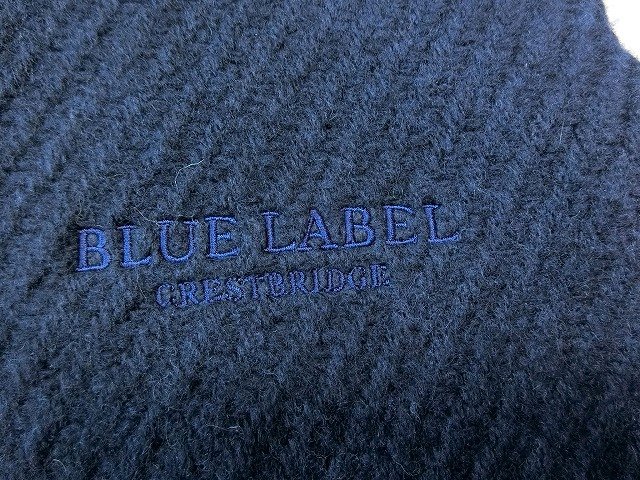 ■BLUE LABEL カシミヤウールエアリーソリッドマフラーストール/ネイビー16,500円■_画像4