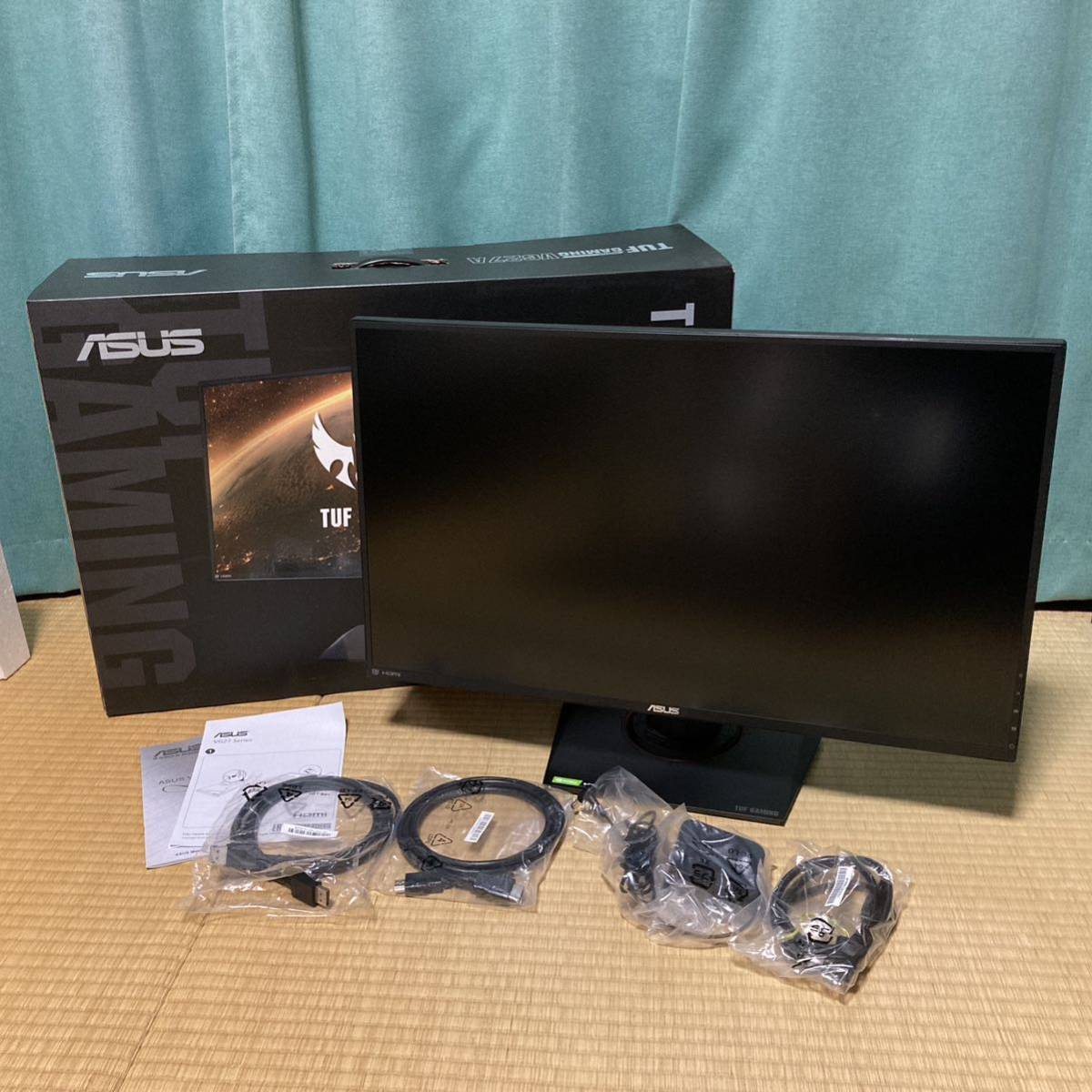 中古 モニター ASUS TUF GAMING VG27AQ_付属品フルセットあり