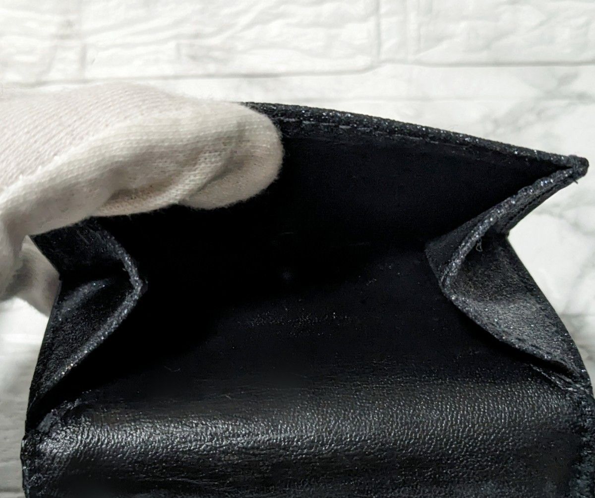 BALENCIAGA】SALE グリッターラメレザー 三つ折り財布 BALENCIAGA】SALE グリッターラメレザー 三つ折り財布