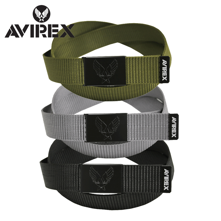 AVIREX GOLF ウェブベルト 3色セット AVXBB1-37BL【アヴィレックス】【ゴルフ】【ウェア】【ベルト】【カーキ/グレー/ブラック】【Wear