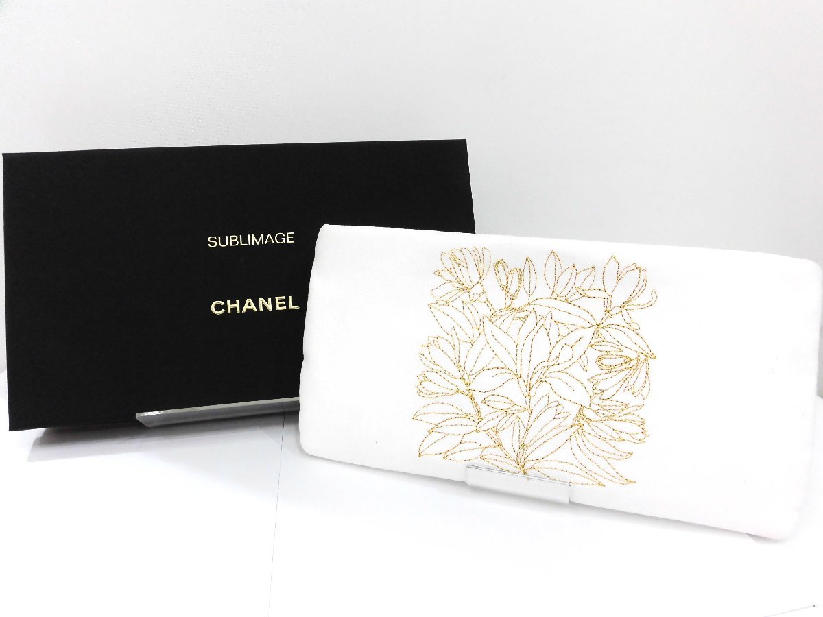 非売品 CHANEL シャネルコスメ SUBLIMAGE サブリマージュ コスメポーチ ヴァニラ 小物入れ ノベルティ ☆P_画像1